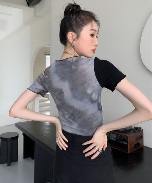 Color Block Cut-Out Top